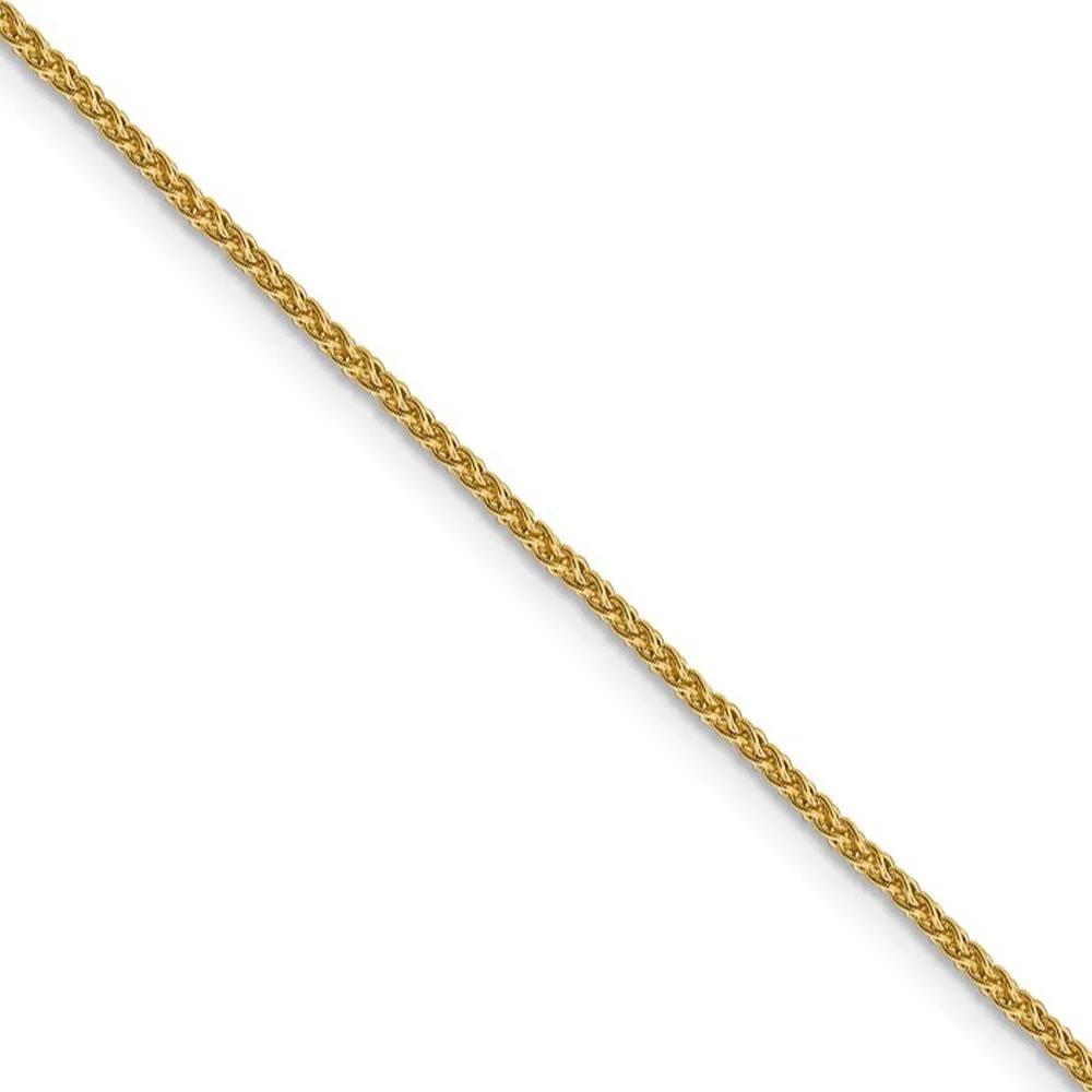 1.5mm 14k Yellow Gold Solid Wheat Chain Necklace
