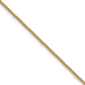 1.5mm 14k Yellow Gold Solid Wheat Chain Necklace