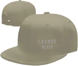 86 47 Roman Numerals Lxxxvi XLVII 8647 Flat Brim Baseball Cap Polyester Snapback Hat