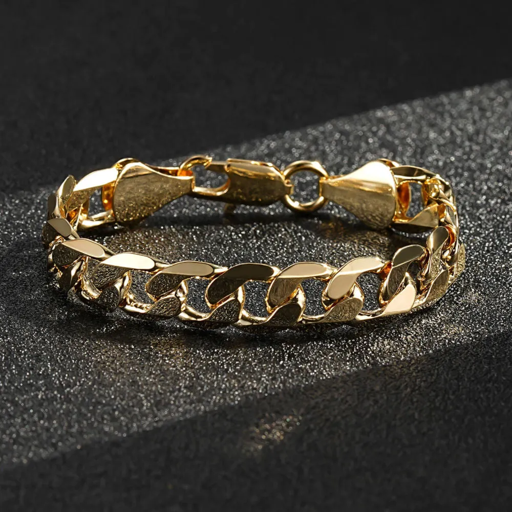 9mm Gold Filled Bonded Cuban Curb Classic Set 8/24 Inches