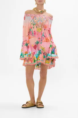 A LINE FRILL DRESS SISTER SUNSET
