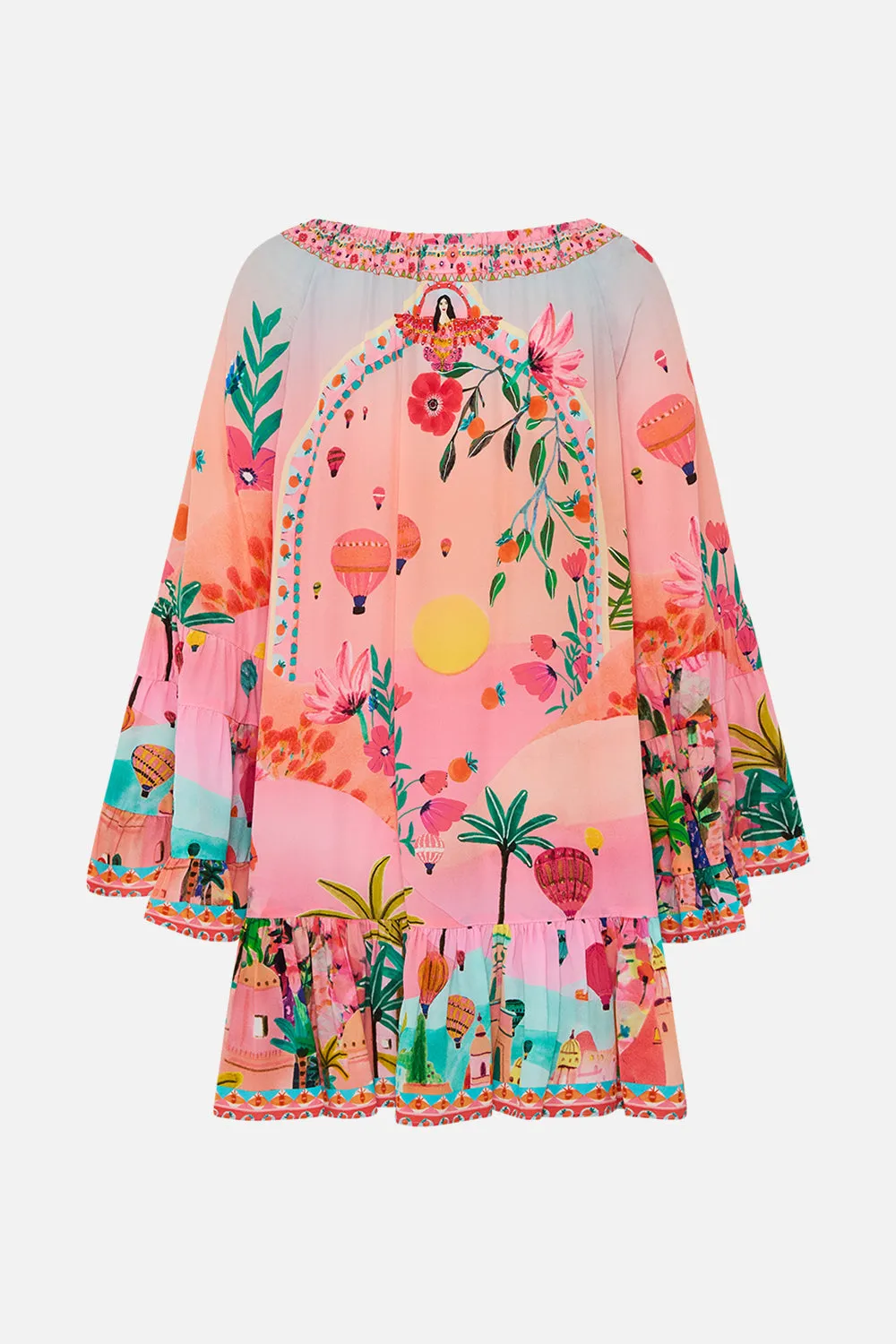 A LINE FRILL DRESS SISTER SUNSET