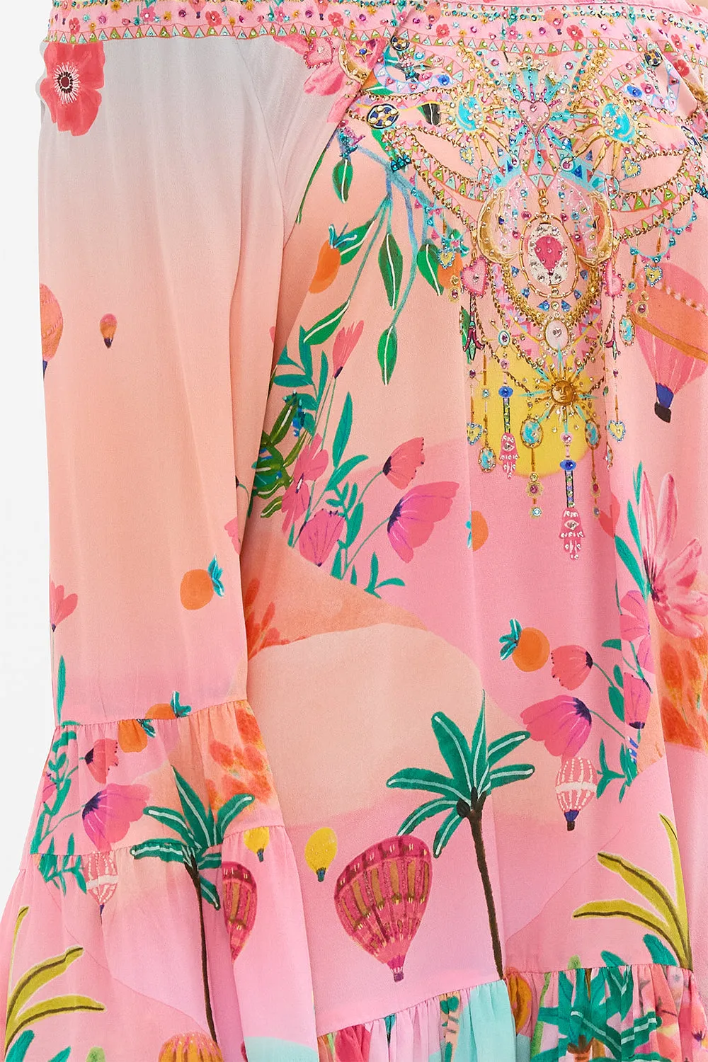 A LINE FRILL DRESS SISTER SUNSET