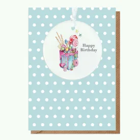 A6 Greeting Card with Ceramic Keepsake - Truly Scrumptious Happy Birthday