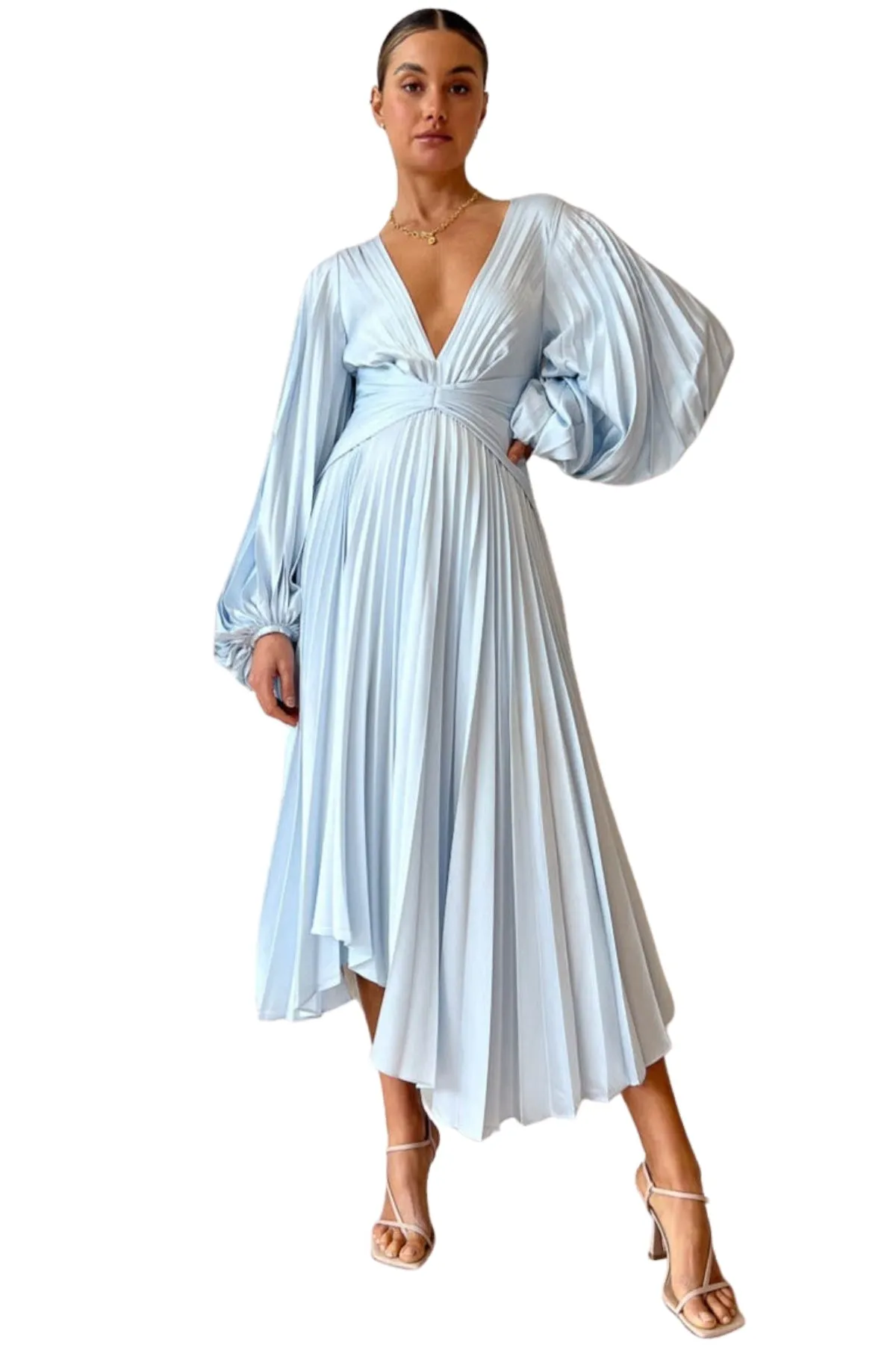 Sky Blue ACLER Palms Dress - RRP $495