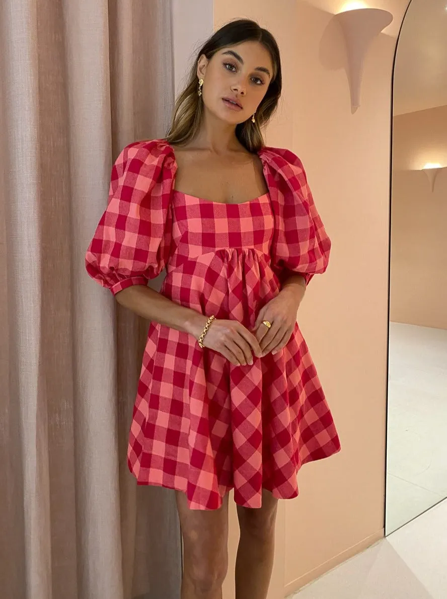 Acler Perry Dress in Cherry Mix
