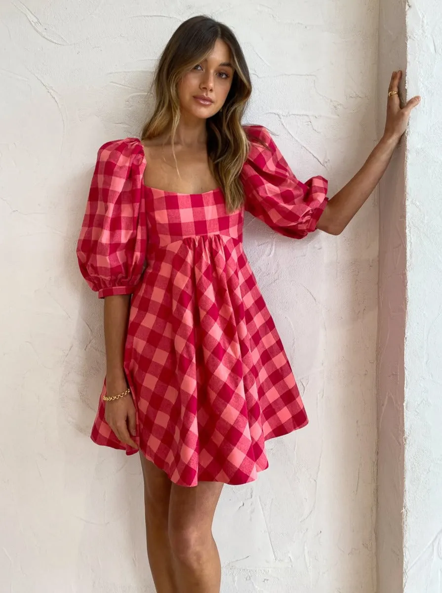 Acler Perry Dress in Cherry Mix