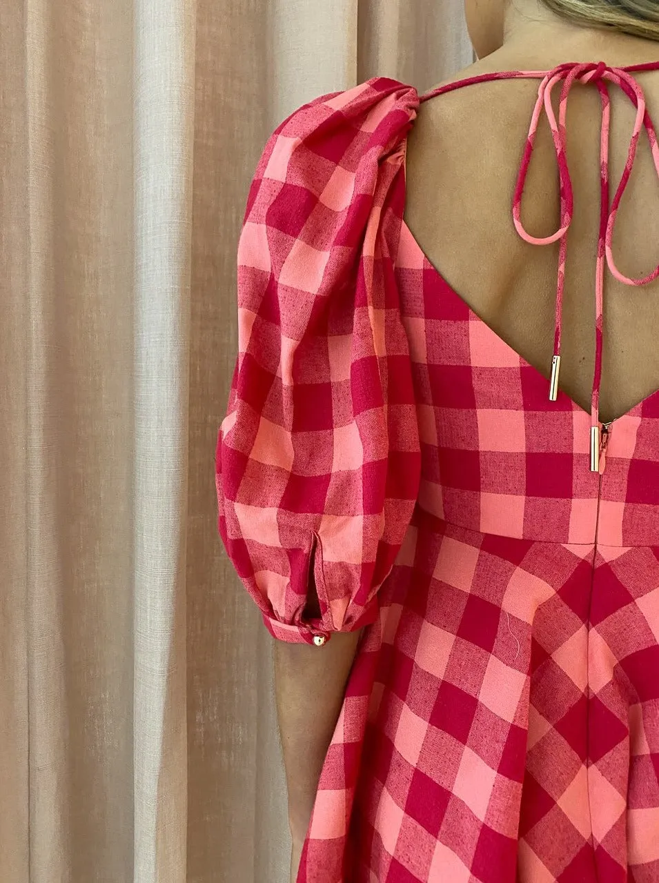 Acler Perry Dress in Cherry Mix