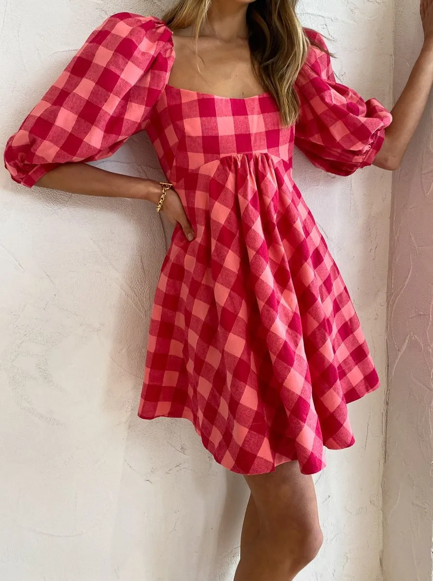 Acler Perry Dress in Cherry Mix