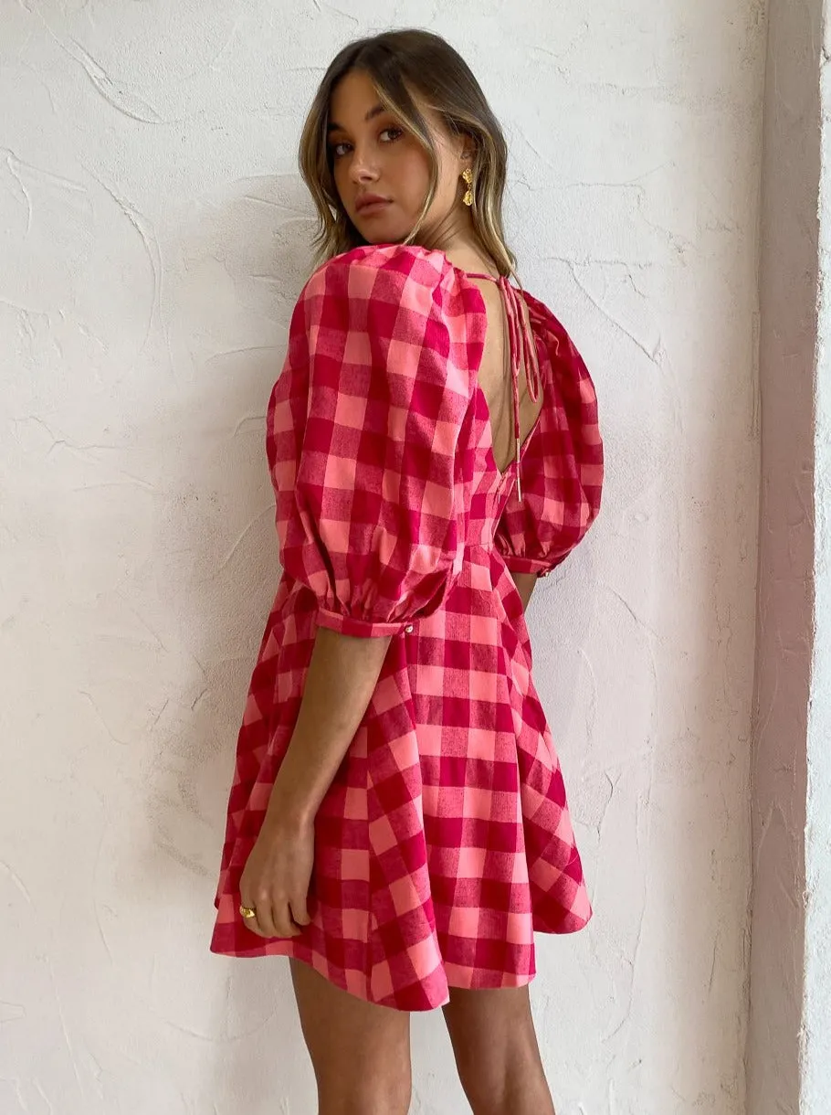 Acler Perry Dress in Cherry Mix