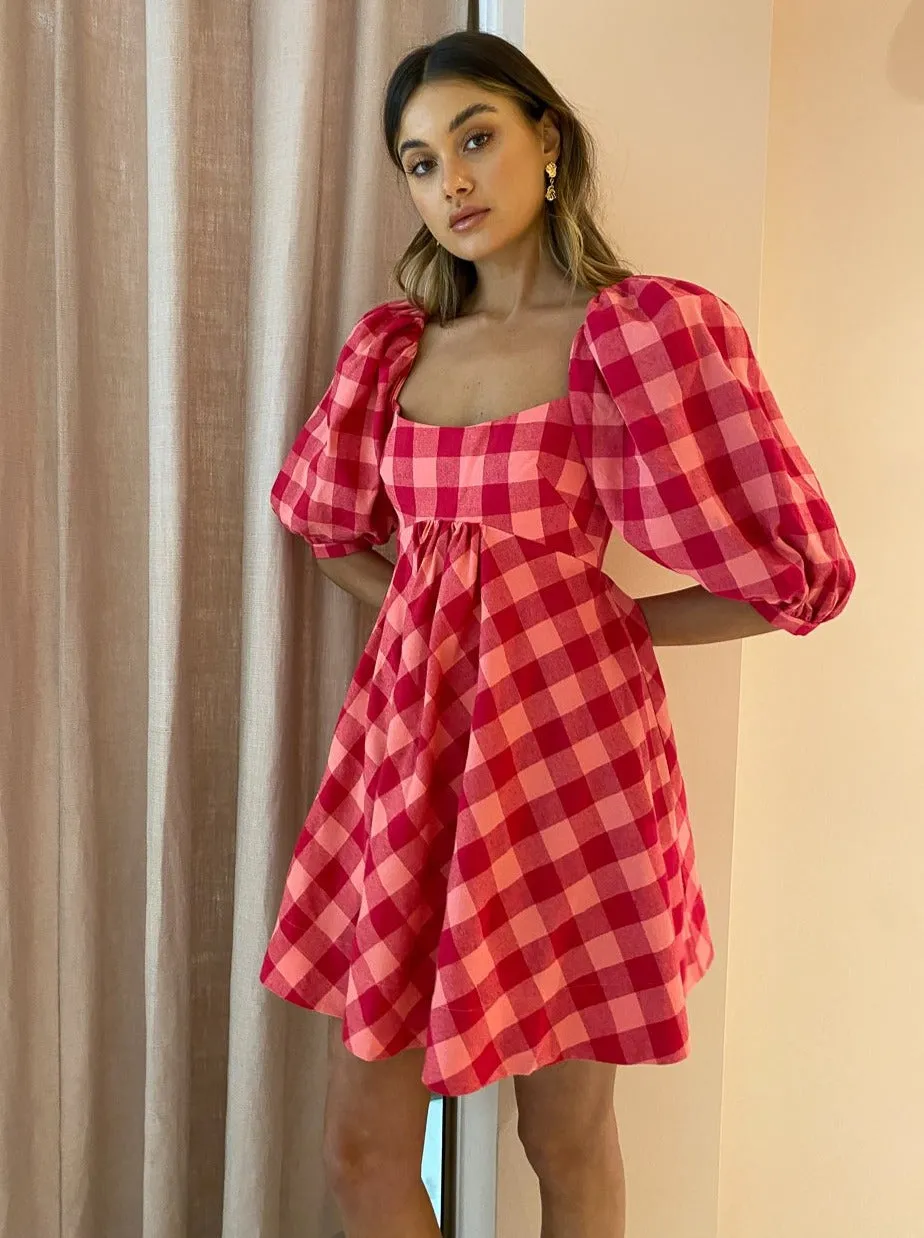 Acler Perry Dress in Cherry Mix