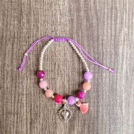 Agatas/Sacred heart 925 silver bracelet