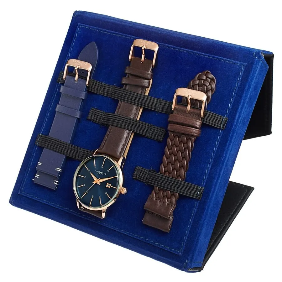Akribos Xxiv Quartz Blue Dial Men's Watch AK1104RGBU-S