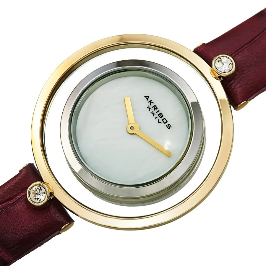 Akribos Xxiv Quartz White Dial Ladies Watch AK1060PU