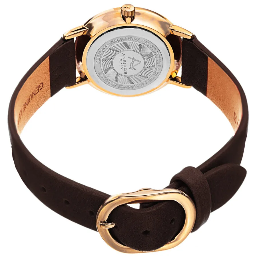 Akribos Xxiv Quartz White Dial Ladies Watch AK1087BR