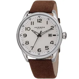 Akribos Xxiv Quartz White Dial Men's Watch AK1029BR