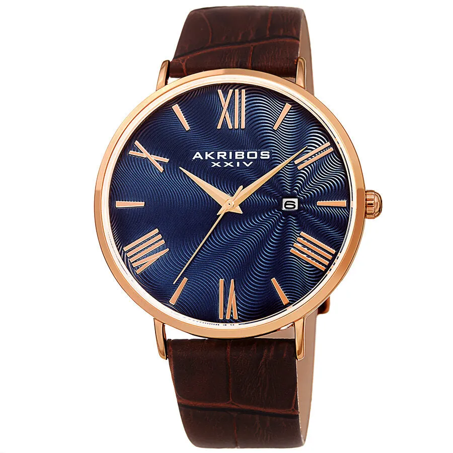 Akribos Xxiv Waves Blue Dial Men's Watch AK1041RGBU