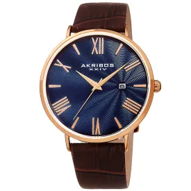 Akribos Xxiv Waves Blue Dial Men's Watch AK1041RGBU