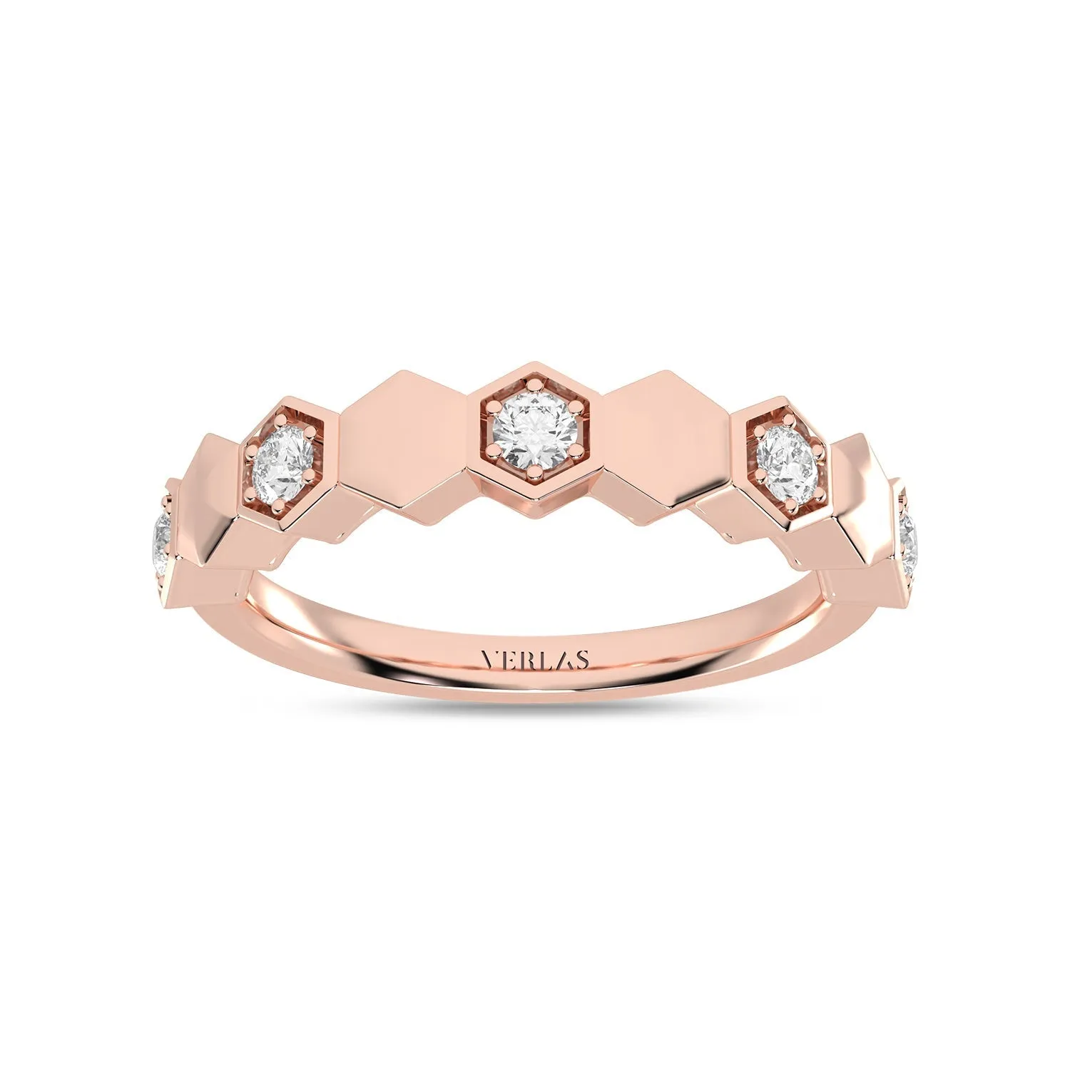 Alternating Diamonds Hexagon Band
