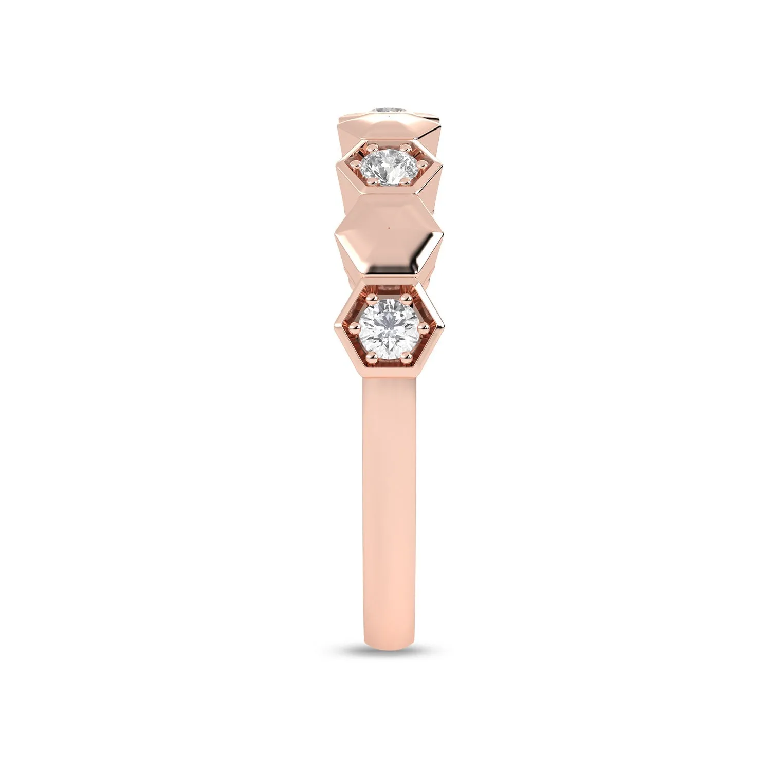 Alternating Diamonds Hexagon Band