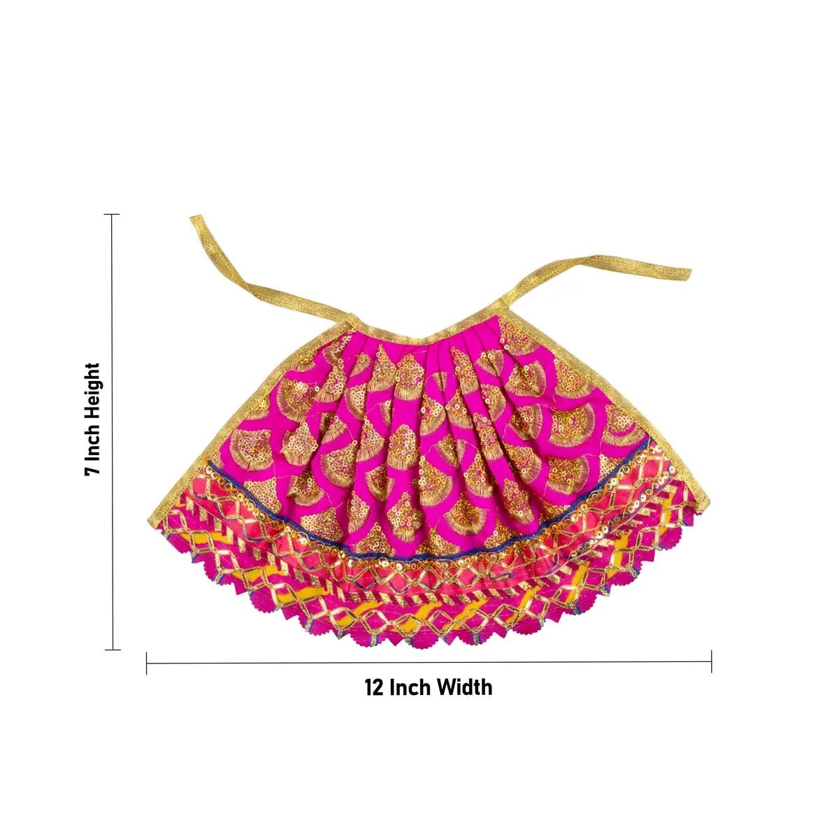 Amman Pavadai - 7 x 12 Inches | Mata Dress/ Devi Dress for Deity/ Assorted Colour