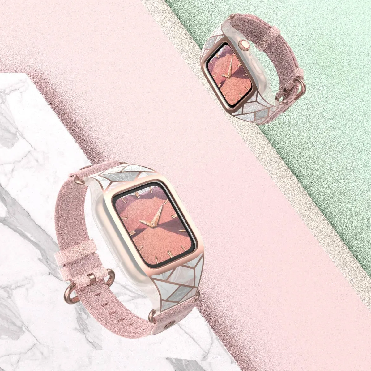 Apple Watch 44mm Cosmo Case - Marble Pink
