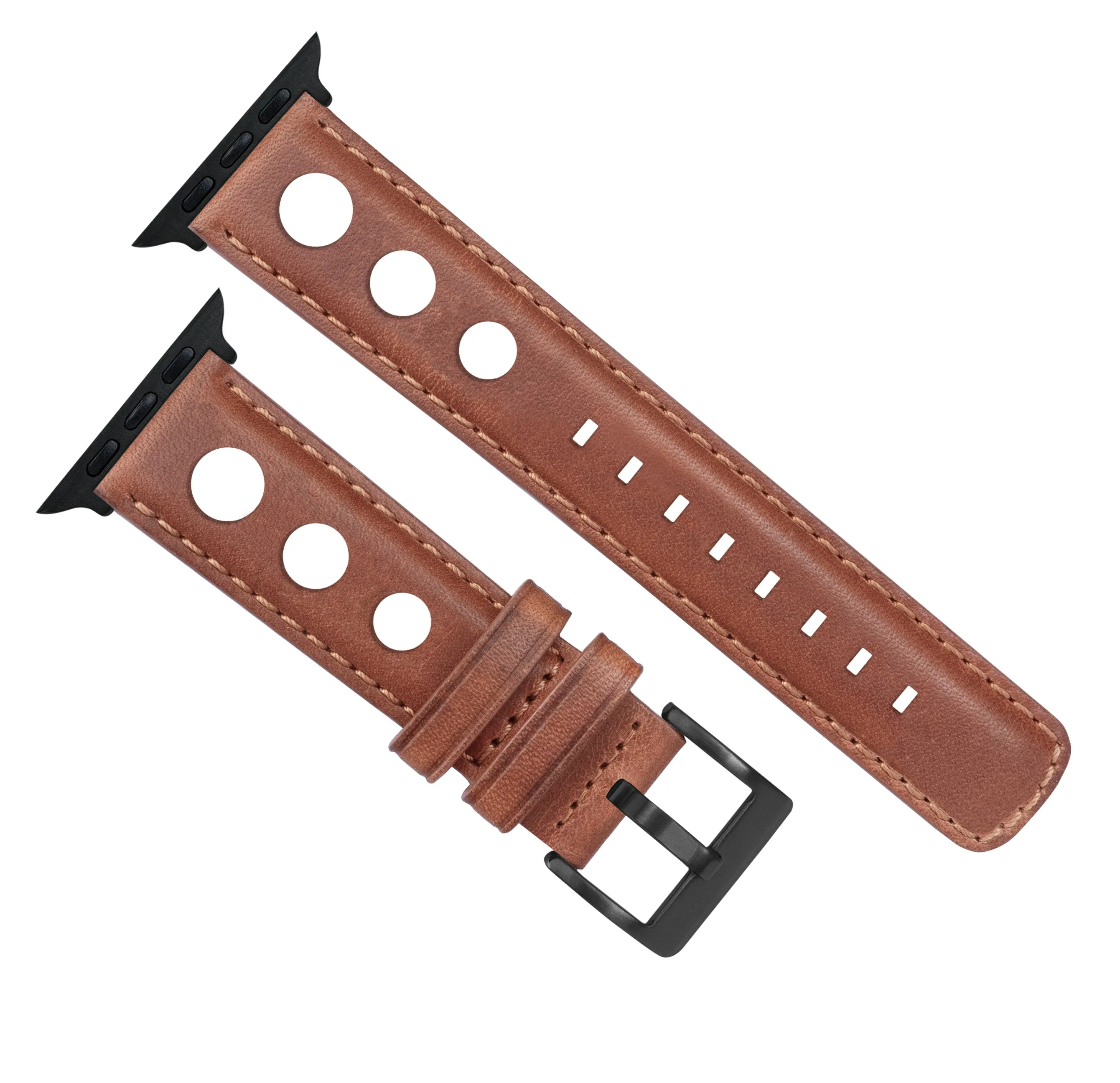 Apple Watch Caramel Brown Rally Horween Leather Watch Band