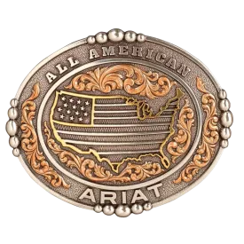 Ariat All American Antique Silver Oval Belt Buckle A37051