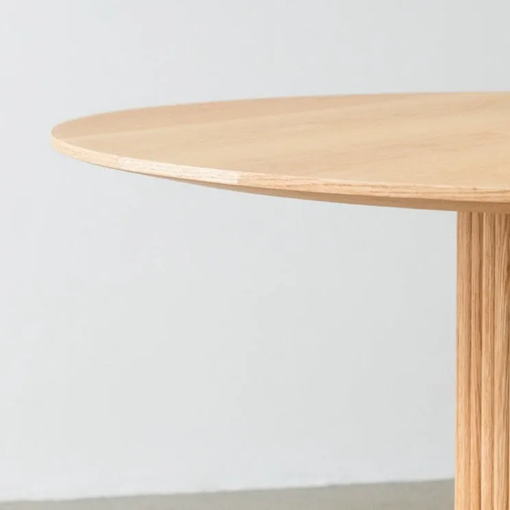 Art Deco Solid Wood Round Dining Table