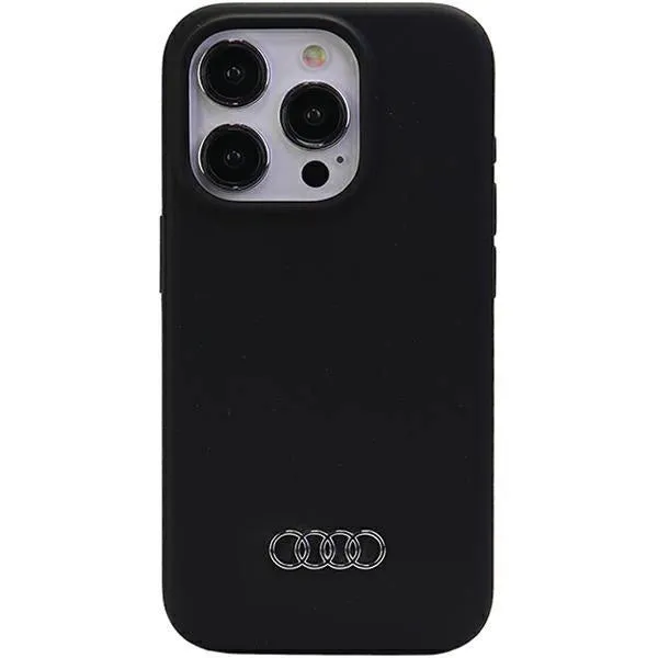 Audi Silicone Case for iPhone 15 Pro 6.1" Black - AU-LSRIP15P-Q3/D1-BK