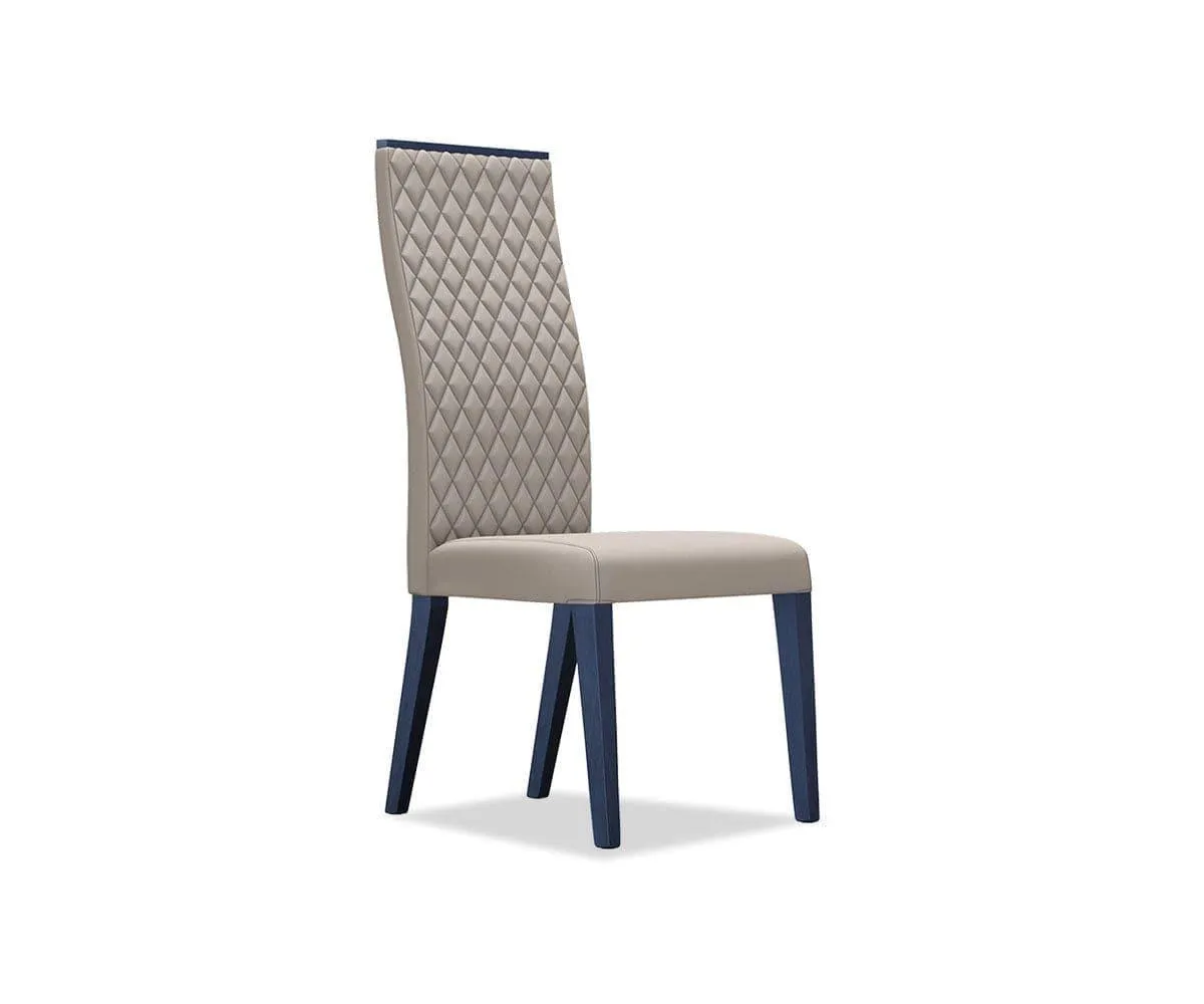 Sure, here is an optimized title for the product: Elegant Azzuro Leather Dining Chair in Blue