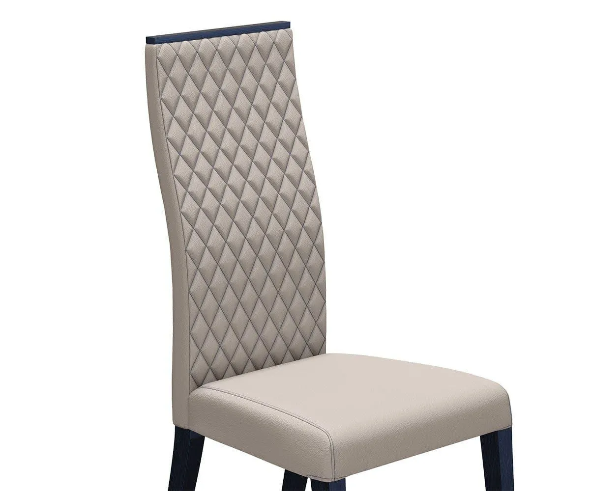 Sure, here is an optimized title for the product: Elegant Azzuro Leather Dining Chair in Blue