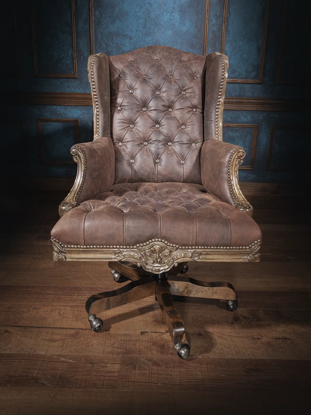 Barbosa Leather & Axis Desk Chair