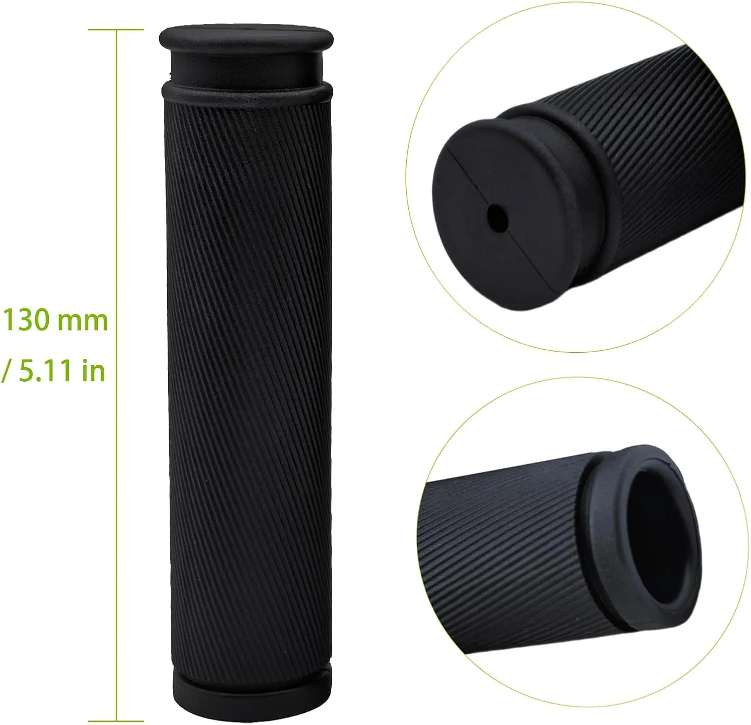 Bike Handlebar Grips 2 Pairs Comfortable Anti-Slip Rubber Mountain Bicycle Handle Grips for MTB BMX