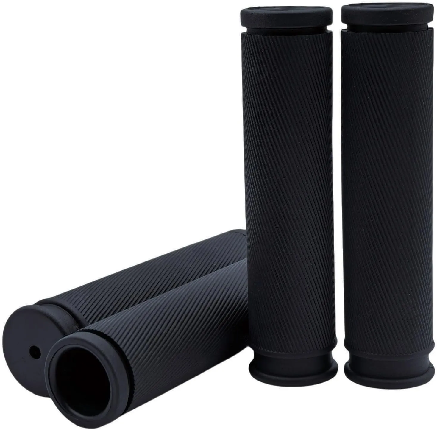 Bike Handlebar Grips 2 Pairs Comfortable Anti-Slip Rubber Mountain Bicycle Handle Grips for MTB BMX
