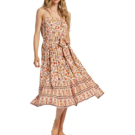 Floral Billabong Womens Wish For You Midi Dress - Stylish and Elegant