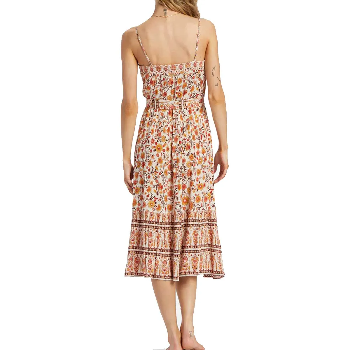 Floral Billabong Womens Wish For You Midi Dress - Stylish and Elegant