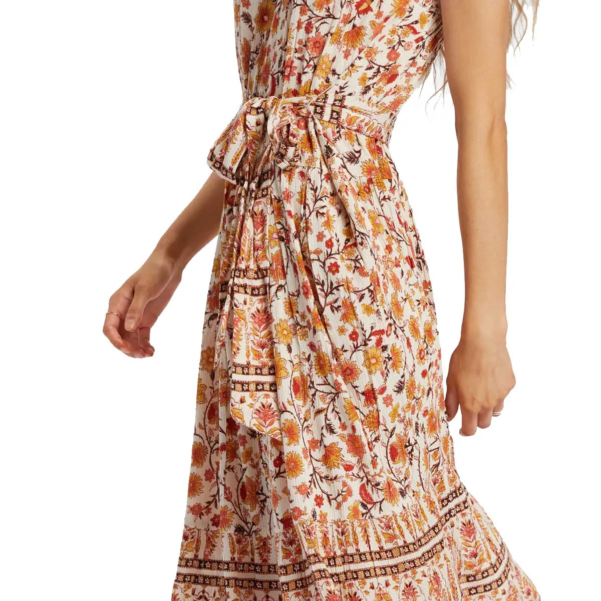 Floral Billabong Womens Wish For You Midi Dress - Stylish and Elegant