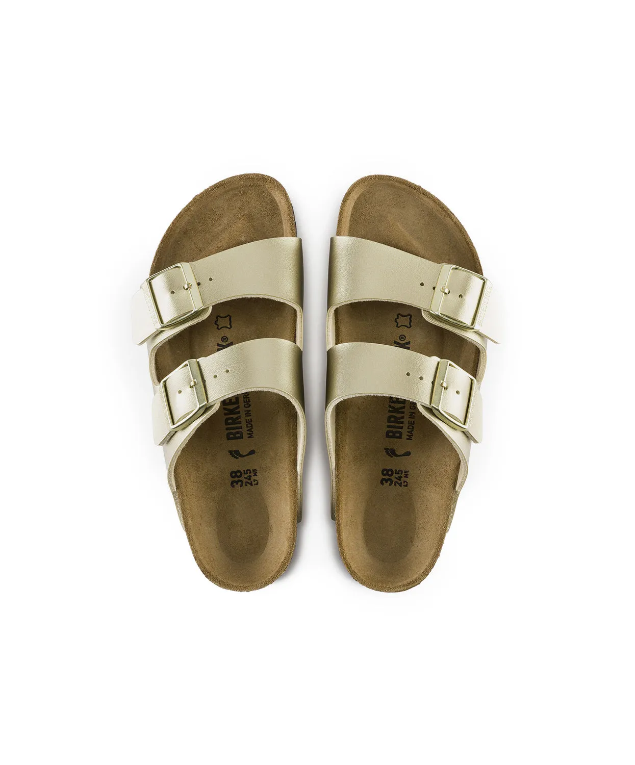Birkenstock Arizona Birko-Flor Gold Sandals