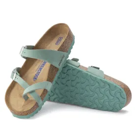 Birkenstock Mayari Womens Narrow Width Sandals, Beryl Green, Nubuck Leather
