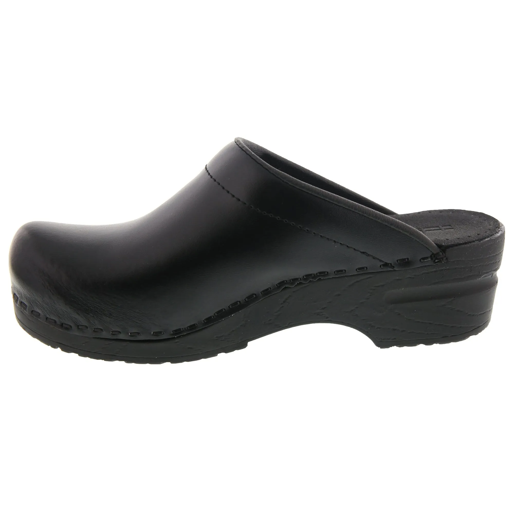BJORK Men's STEIN OPEN BACK Leather Clogs