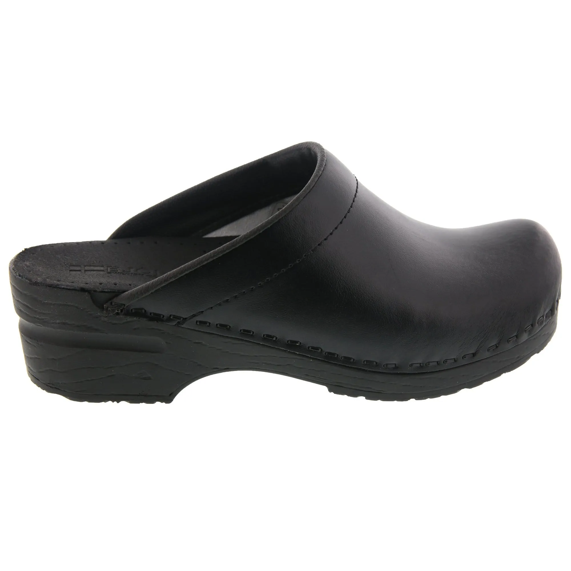 BJORK Men's STEIN OPEN BACK Leather Clogs