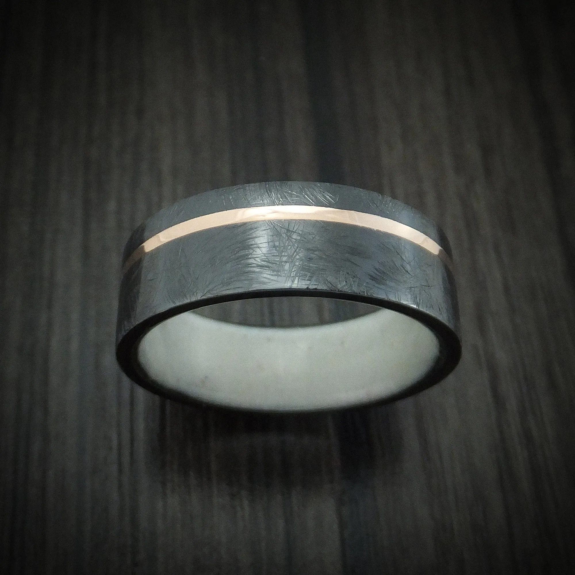 Black Titanium with 14K Gold Inlay and Antler Sleeve Custom Made