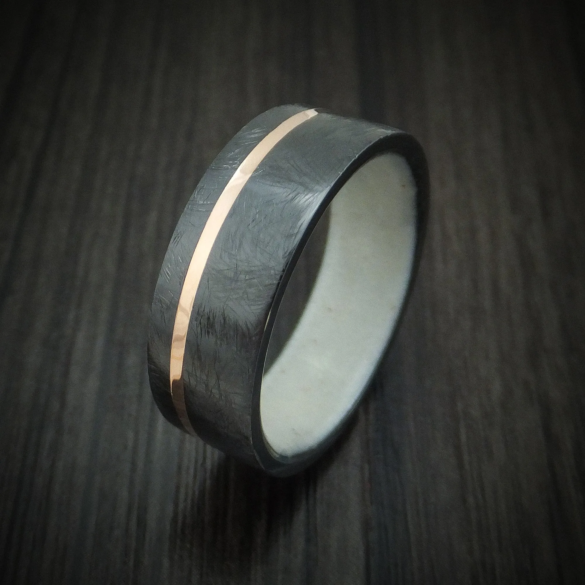 Black Titanium with 14K Gold Inlay and Antler Sleeve Custom Made