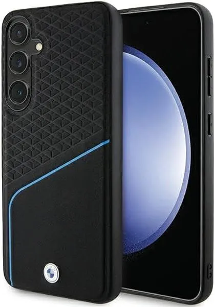 BMW Signature Leather Textured and Line with MagSafe Hard Case for Samsung Galaxy S24 6.2" Black - BMHMS24S23RDCLK