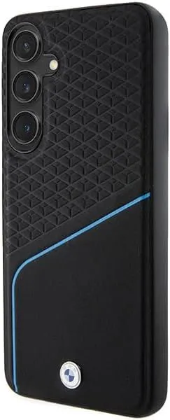 BMW Signature Leather Textured and Line with MagSafe Hard Case for Samsung Galaxy S24 6.2" Black - BMHMS24S23RDCLK