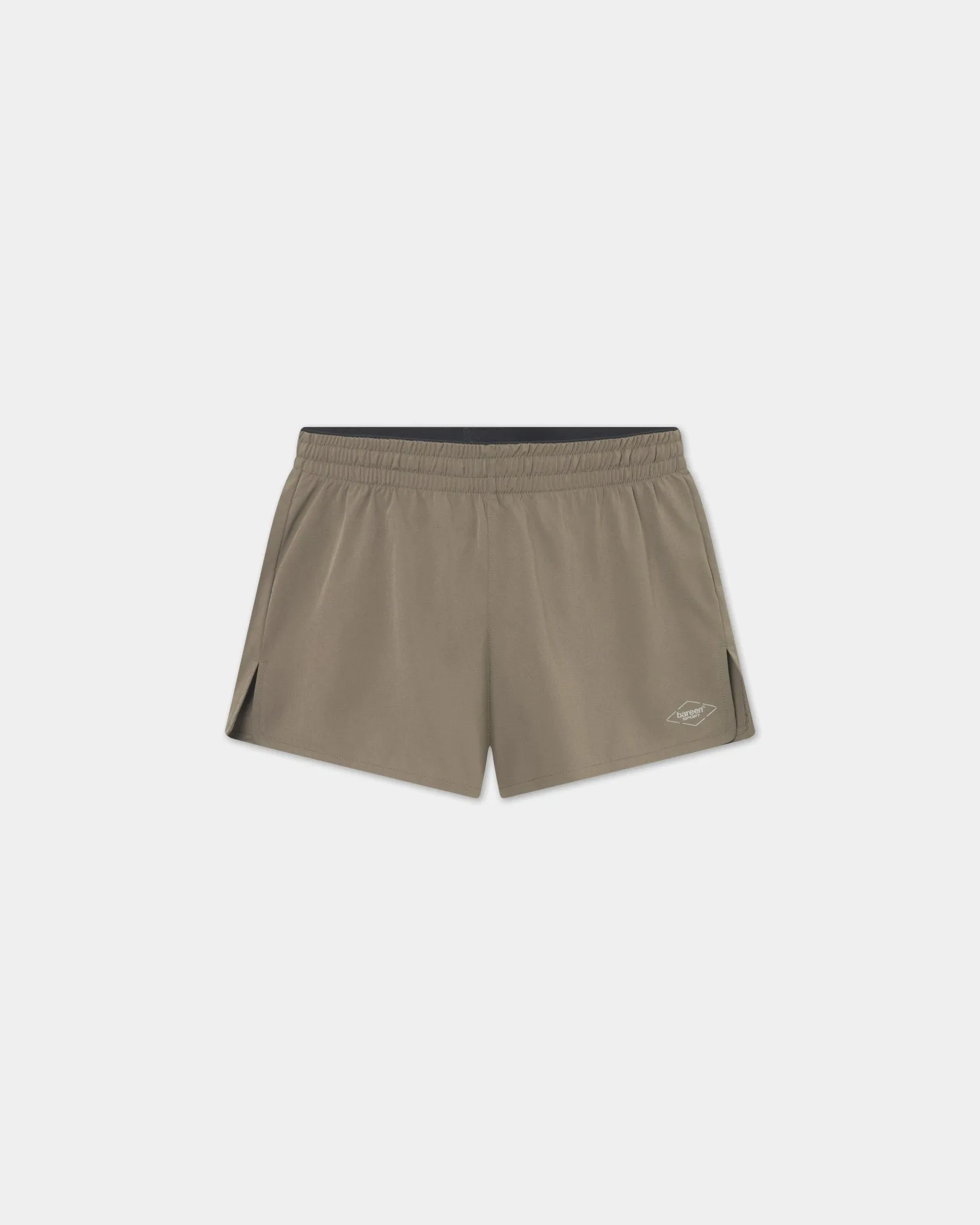 Womens Bree Active Performance Shorts in Stone Gray