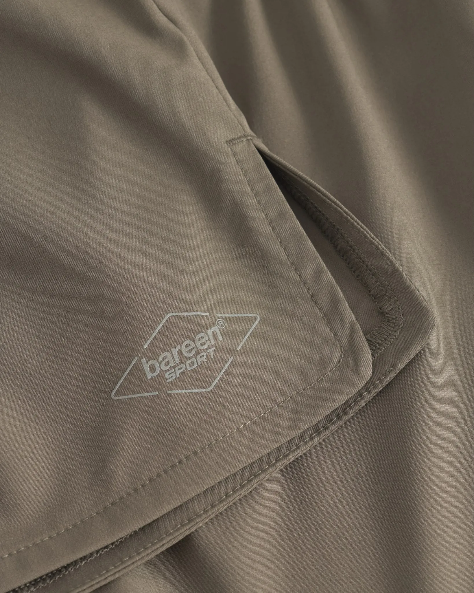 Womens Bree Active Performance Shorts in Stone Gray