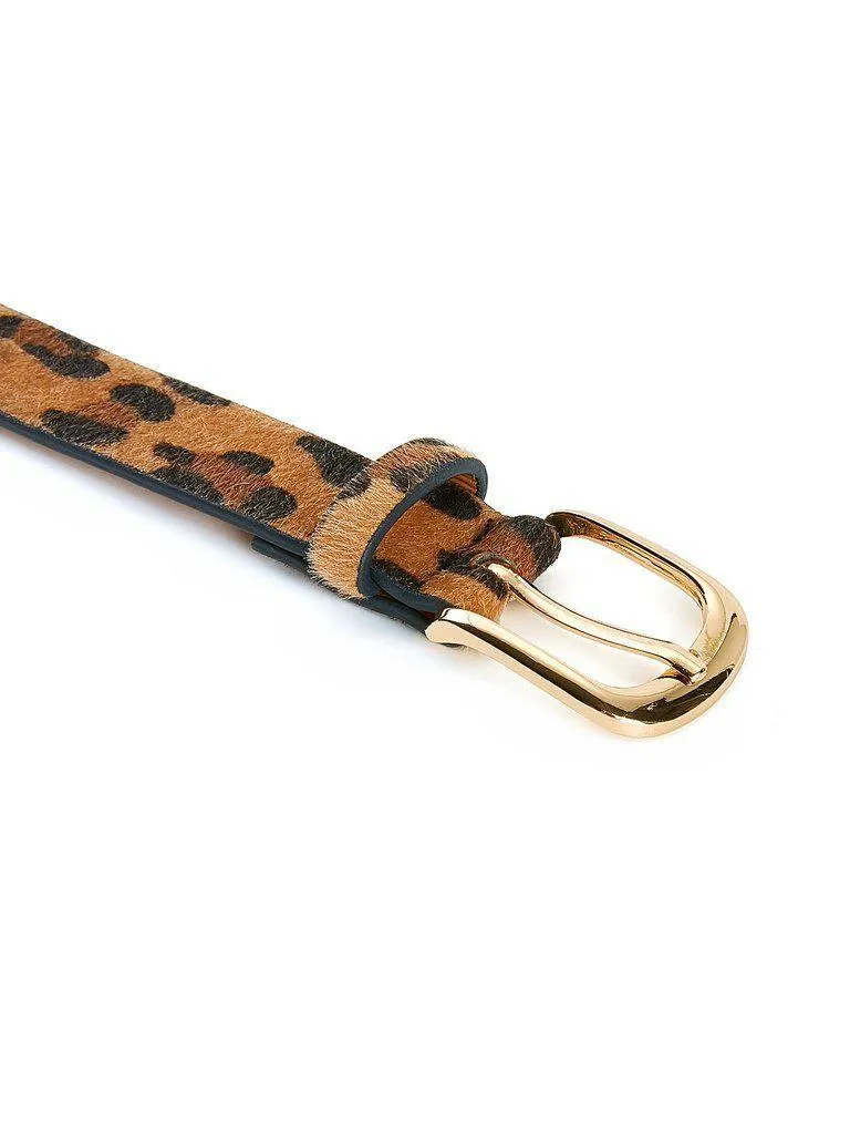Buckle Design Leopard PU Belt