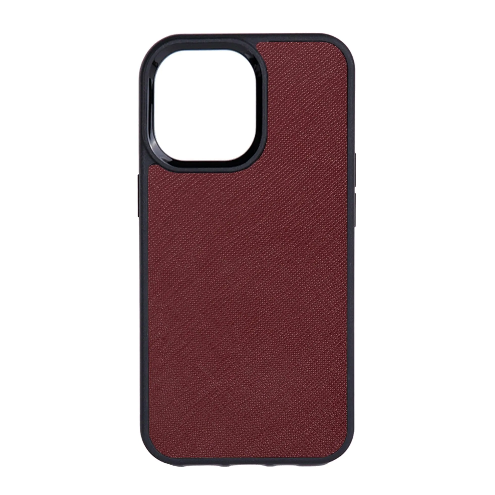 Burgundy - iPhone 13 Series Saffiano Phone Case